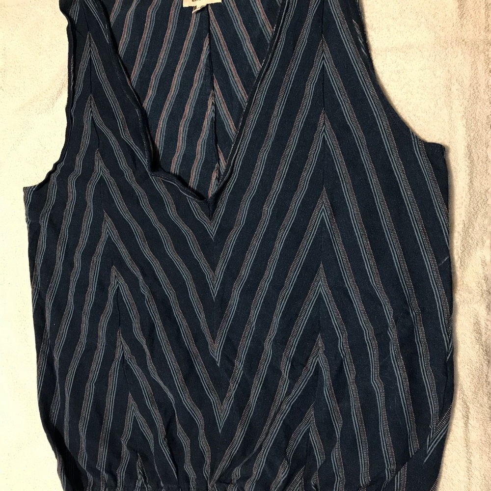 Sleeveless denim top